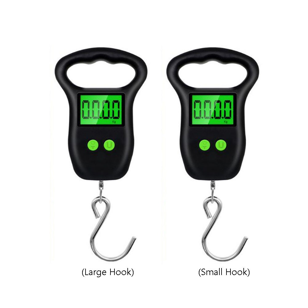 Portable 50kg Hanging Scale with Backlight Electronic Fishing Weights Pocket Digital Fishing Scales Luggage Kitchen Weight