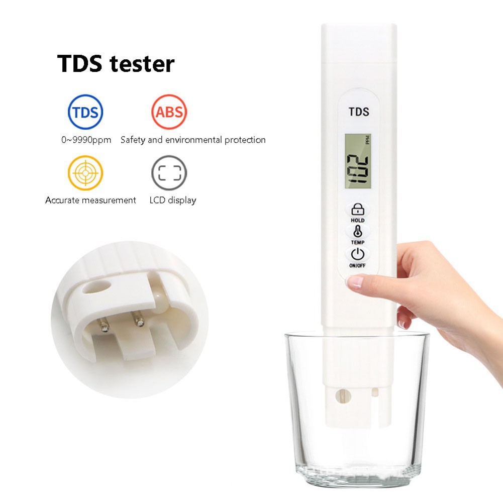 LCD Digital Water Quality Tester Meter TDS Temperature Water Tester Pen Handheld Water Quality Analysis TDS TEMP Monitor Tester