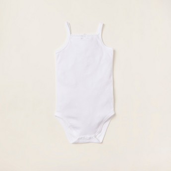 Juniors Lace Detail Bodysuit with Snap Button Closure