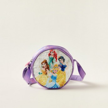 Disney Princess Embellished Crossbody Bag with Zip Closure