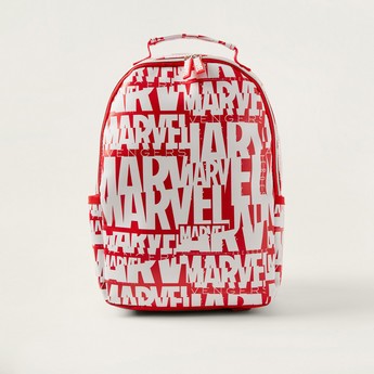 All Over Marvel Print Backpack with Adjustable Straps - 13.5 inches