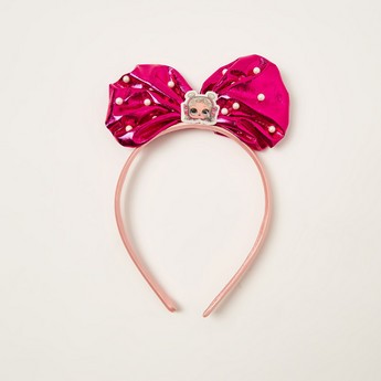 L.O.L. Surprise! Bow Accented Hairband with Pearl Accents