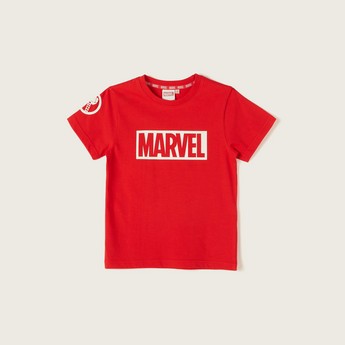 Thor Print Crew Neck T-shirt with Short Sleeves