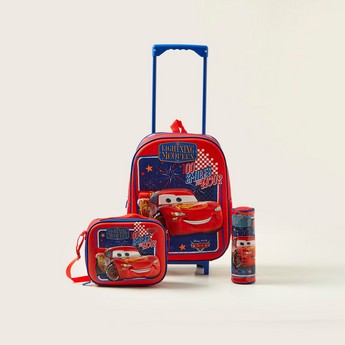 Disney Cars Print 3-Piece Trolley Backpack Set - 16 inches