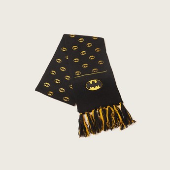 Batman Textured Scarf with Tassel Detail