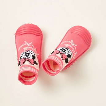 Disney Minnie Mouse Print Sneaker Booties