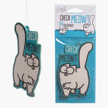 Puckator Vanilla Scented Simon's Cat Check Meowt Air Freshener