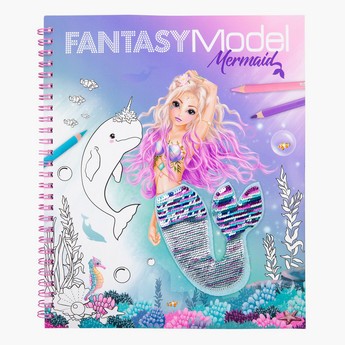 TOPModel Fantasy Model Mermaid Sequence Detail Colouring Book Set