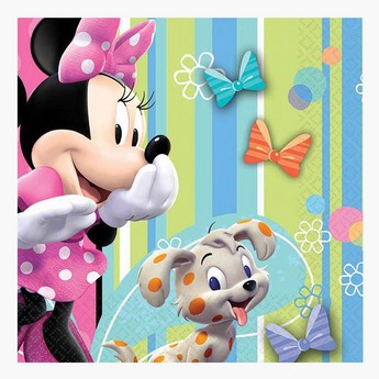 Party Centre Minnie Mouse Print Beverage Tissues - Set of 16