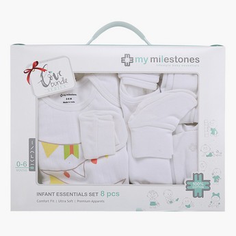 My Milestones 8-Piece Infant Clothing Gift Set