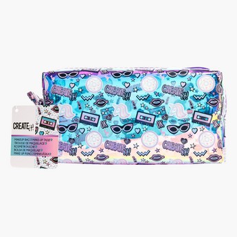 Create It! Galaxy Makeup Bag with Zip Closure