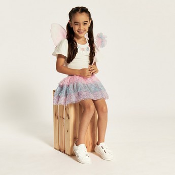 Charmz Embellished Tutu Skirt with Elasticated Waistband