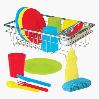 Melissa and Doug Let's Play House! Wash & Dry Dish Playset