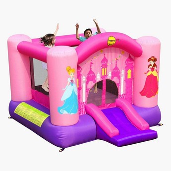 Happy Hop Princess Slide & Hoop Bouncer - 300x225x175 cms