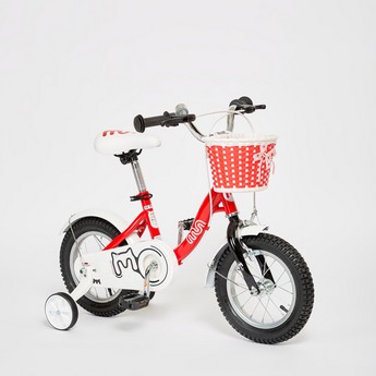 Chipmunk Printed Bicycle with Basket - 12 inches