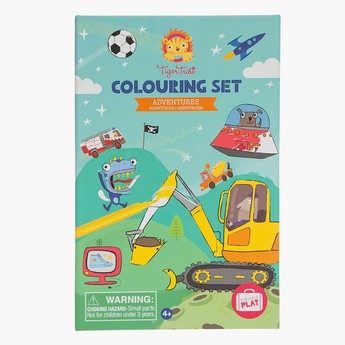 Tiger Tribe Adventures Colouring Set