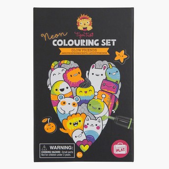 Tiger Tribe Glow Friends Neon Colouring Set