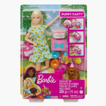 Barbie Puppy Party Fashion Doll Playset