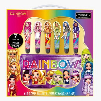 Hot Focus Rainbow High 6 Pack Lip Gloss Set with Bag