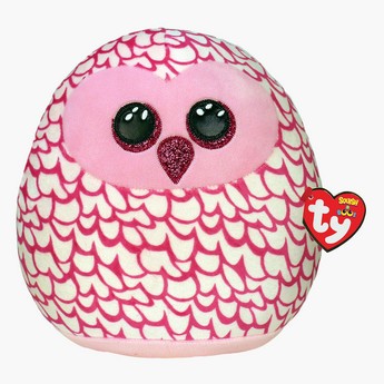 TY Squish-A-Boo Pinky Owl Soft Toy - 10 Inches