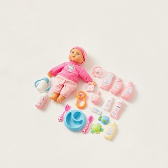 Juniors Little Cuddles Baby Doll Playset - 30 cms