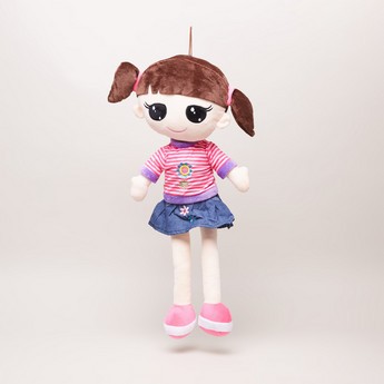 Juniors Doll with Pink Top and Denim Skirt - 60 cms