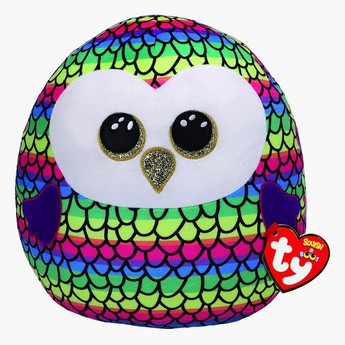 TY Squish-A-Boos Owen Owl Plush Toy - 14 inches