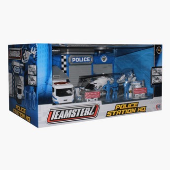 Teamsterz Police Station Toy with 5 Cars