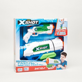 X-Shot Fast Fill & Micro Fast-Fill Blaster Gun Toy Set