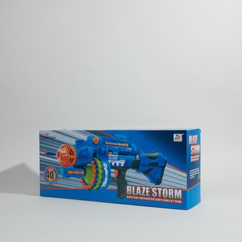 Blaze Storm Battery Operated Soft Dart Gun with 40-Piece Dart Bullets