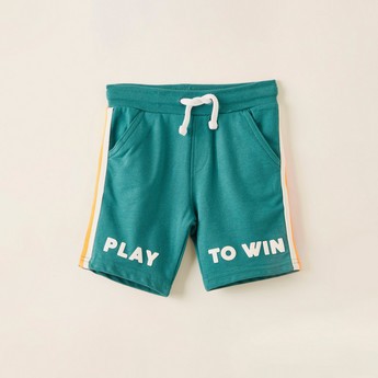 Juniors Printed Shorts with Drawstring and Pockets