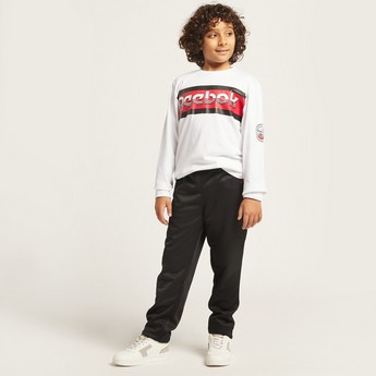 Reebok Logo Print Round Neck Sweatshirt and Joggers Set