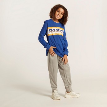 Reebok Printed Round Neck T-shirt and Joggers Set