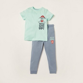 Paw Patrol Print Short Sleeve T-shirt and Pyjama Set