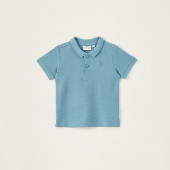 Juniors Solid Polo T-shirt with Short Sleeves