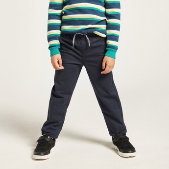 Juniors Solid Pants with Drawstring Closure and Pockets