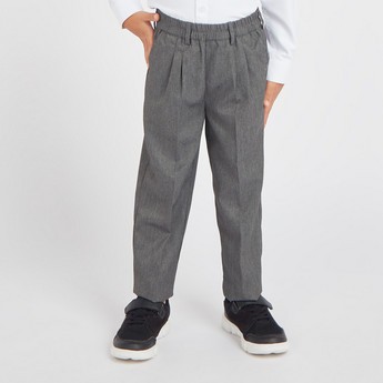 Juniors Textured Trousers with Pocket Detail and Elasticised Waistband