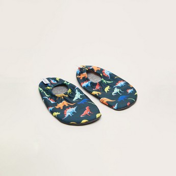 Slipstop Dinosaur Printed Anti-Slip Baby Booties