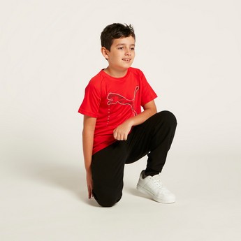 PUMA Printed T-shirt with Crew Neck and Short Sleeves