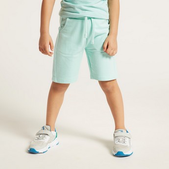 Juniors Solid Shorts with Pockets and Drawstring Closure