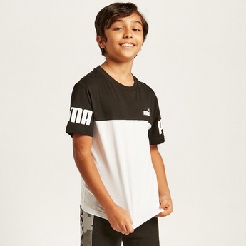 PUMA Solid Power T-shirt with Round Neck and Short Sleeves