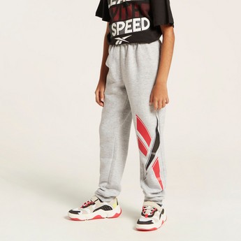 Reebok Logo Print Jog Pants with Pockets and Elasticated Waistband