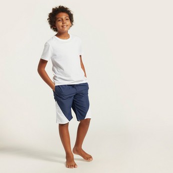 Juniors Panelled Shorts with Pockets and Elasticated Waistband