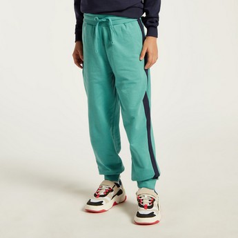 Juniors Panelled Jog Pants with Pockets and Drawstring Closure