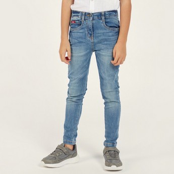 Lee Cooper Textured Jeans with Pocket Detail and Belt Loops