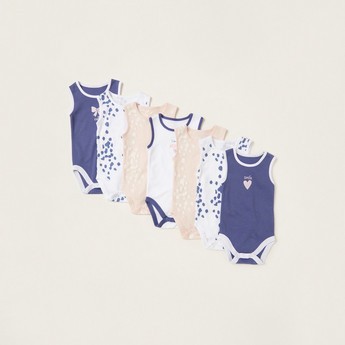 Juniors Printed Sleeveless Bodysuit - Set of 7