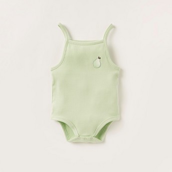 Juniors Ribbed Bodysuit with Spaghetti Straps