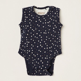 Giggles All-Over Printed Sleeveless Bodysuit