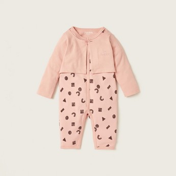 Juniors Printed Sleepsuit with Long Sleeves