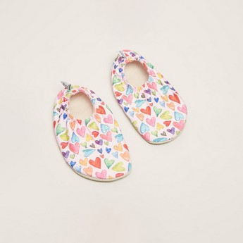 Slipstop Heart Printed Anti-Slip Baby Booties